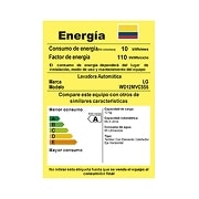 Etiqueta energética de la lavadora LG wd12mvc5s6.